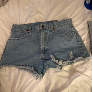 Wrangler Denim Frayed Hem Women Shorts